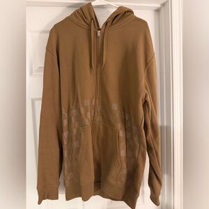 Vans Men's Brown Zip-Up Sweater